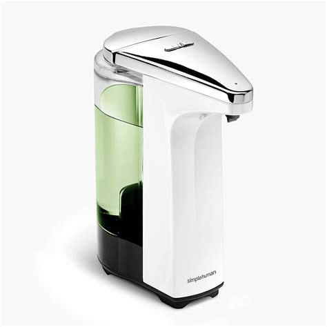 Unscrew the cap from the soap container and remove the dispenser pump assembly. . Simplehuman soap dispenser not working